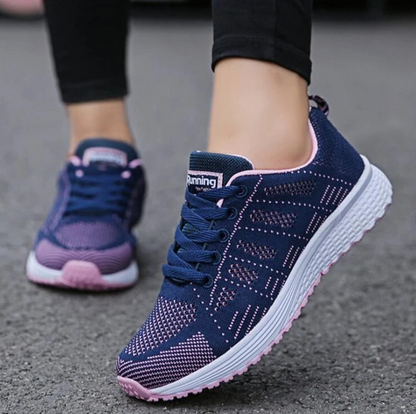 Breathable Walking Mesh Flat Sneakers