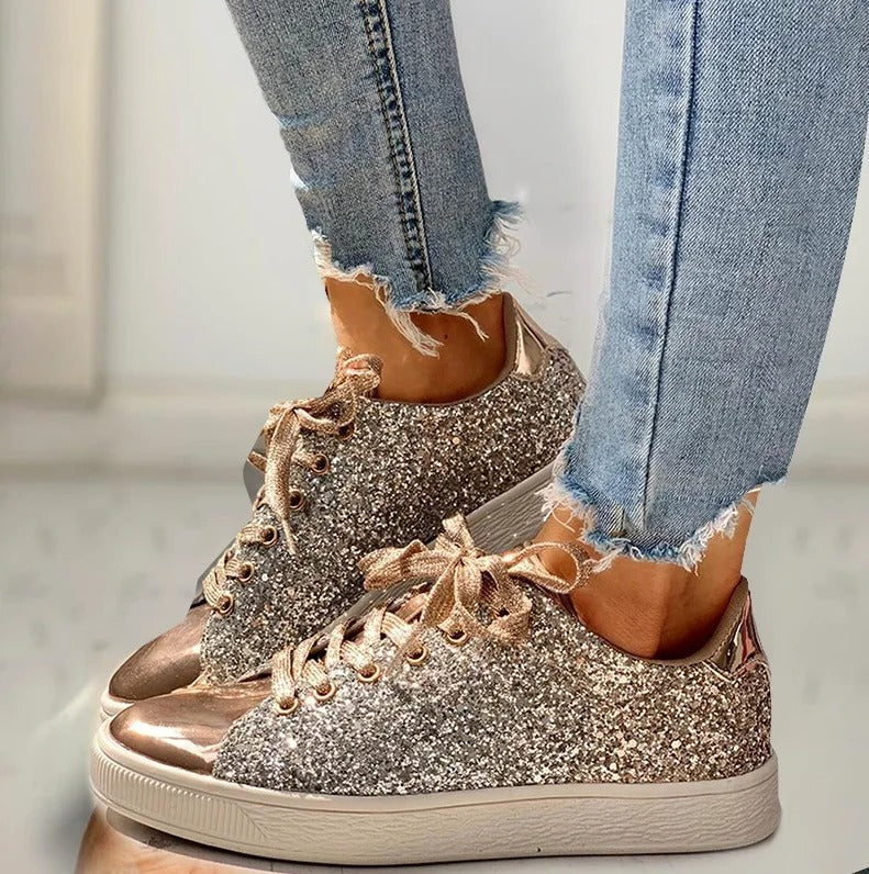 Glitter Casual Female Sneakers