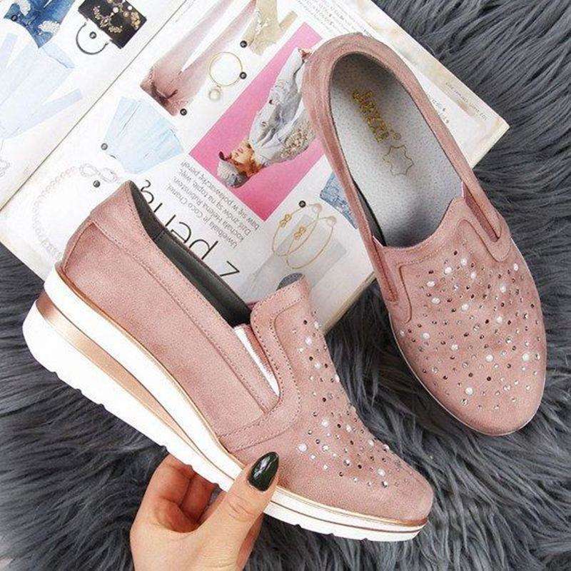 Slip On Sparkly Vulcanized Shoes