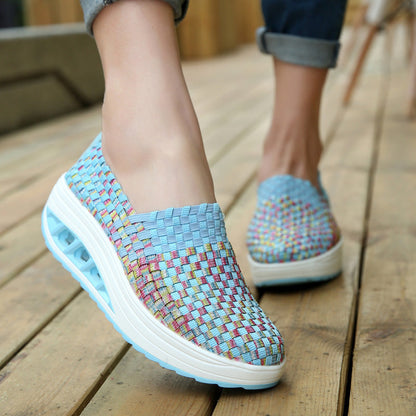 Fashion Women Comfort Sport Woven Shoes