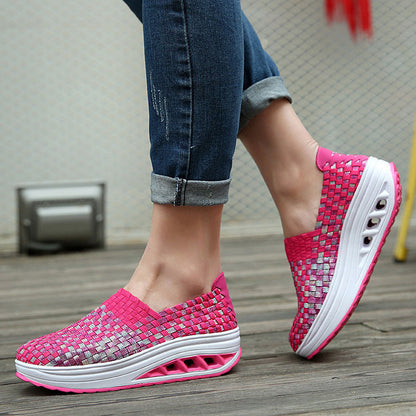 Fashion Women Comfort Sport Woven Shoes