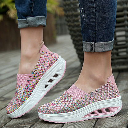 Fashion Women Comfort Sport Woven Shoes