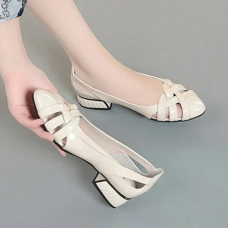 Low Heels Blue Pointed Toe Sandals