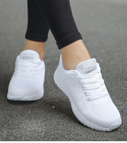 Comfy Knitted Lace Up Sneakers