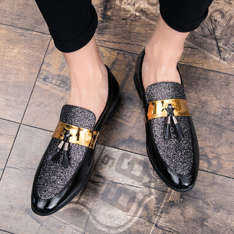 Black Tassel Shoe Handmade Wedding Men Loafers