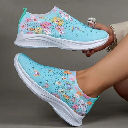 Stylish Breathable Sports Shoes Ladies Slip-On