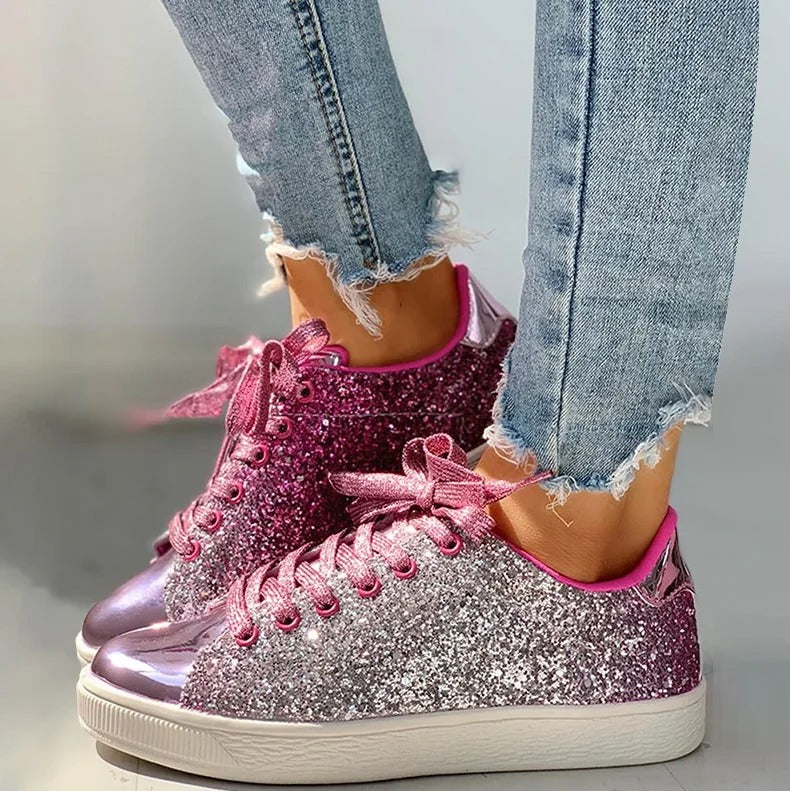 Glitter Casual Female Sneakers