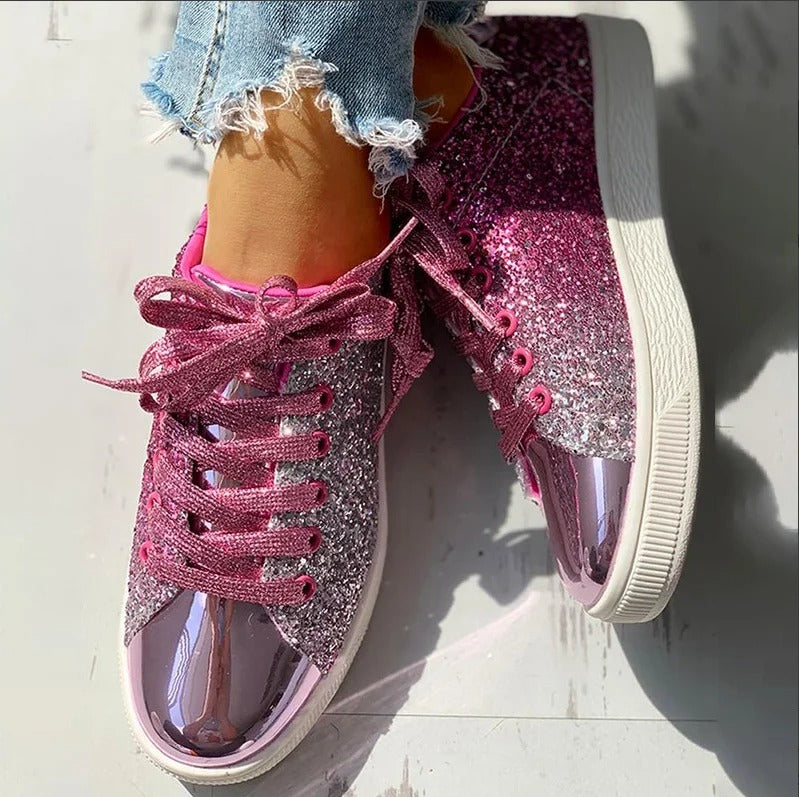 Glitter Casual Female Sneakers