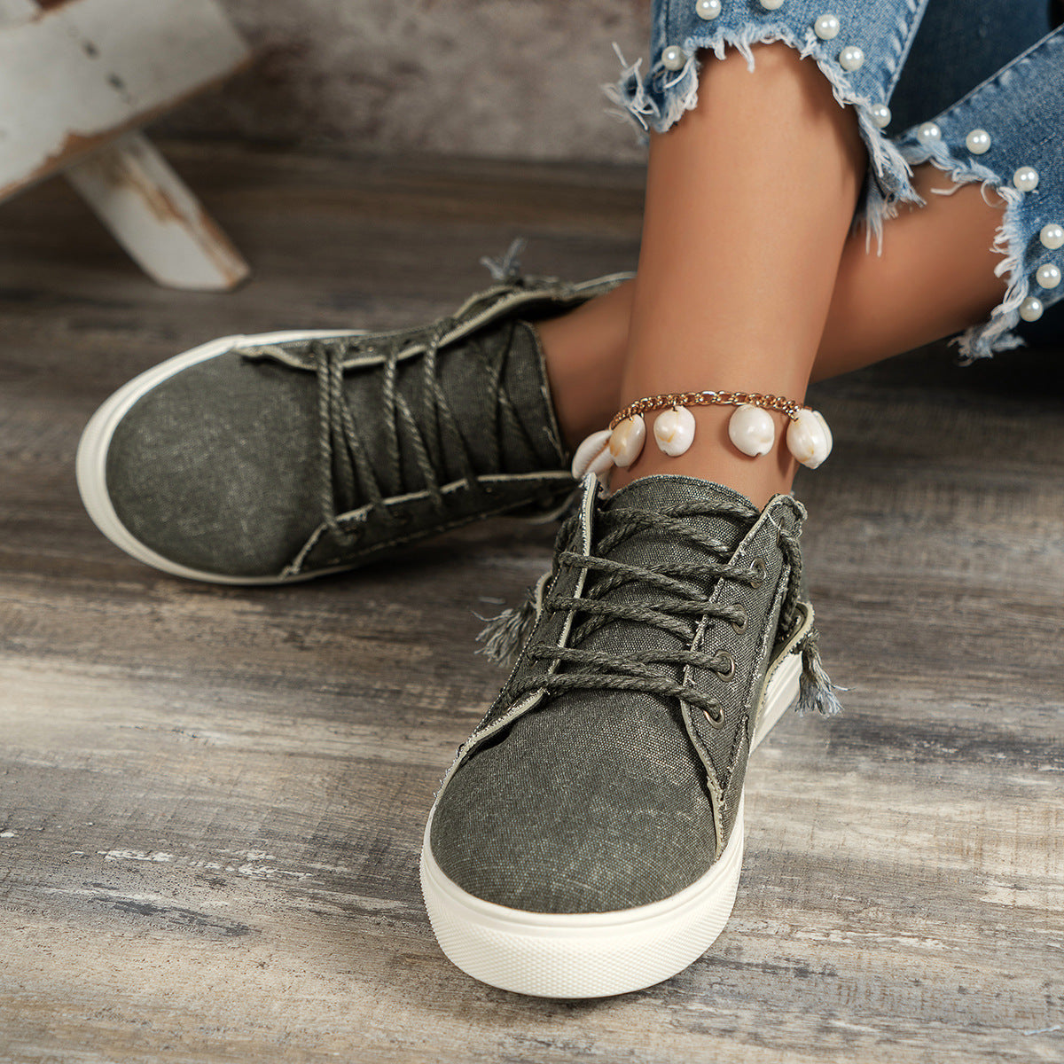 Women’s Denim Low Top Sneakers