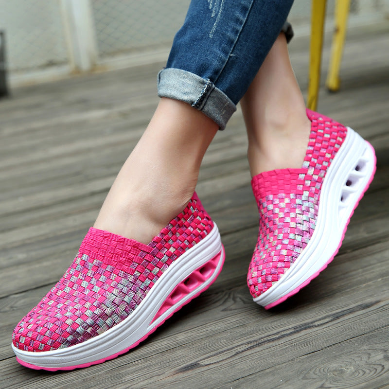 Fashion Women Comfort Sport Woven Shoes