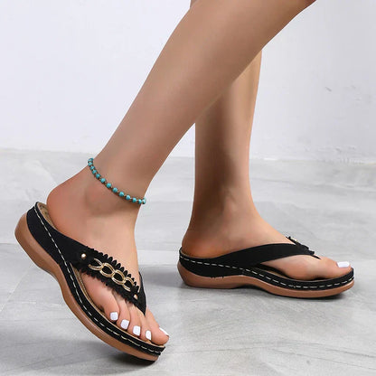 Beach Flip Flops Summer Flip Flops Shoes Women's Wedge