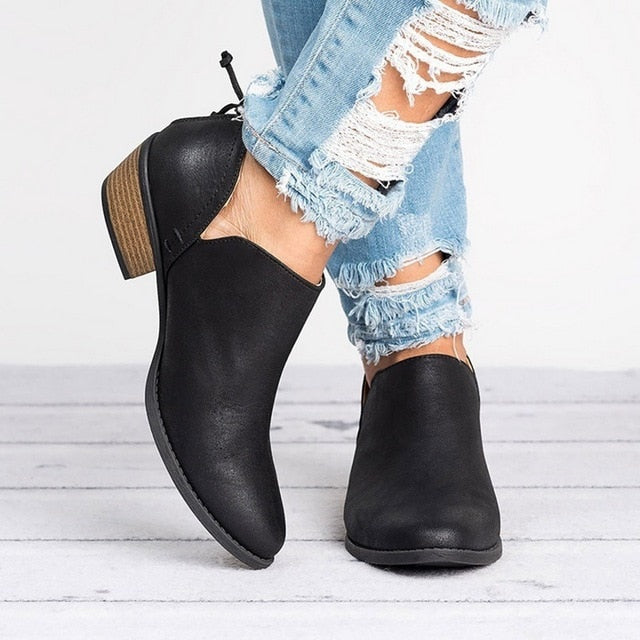 Ankle boots with low heels