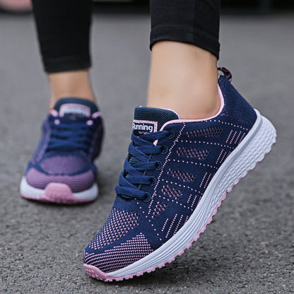 Comfy Knitted Lace Up Sneakers