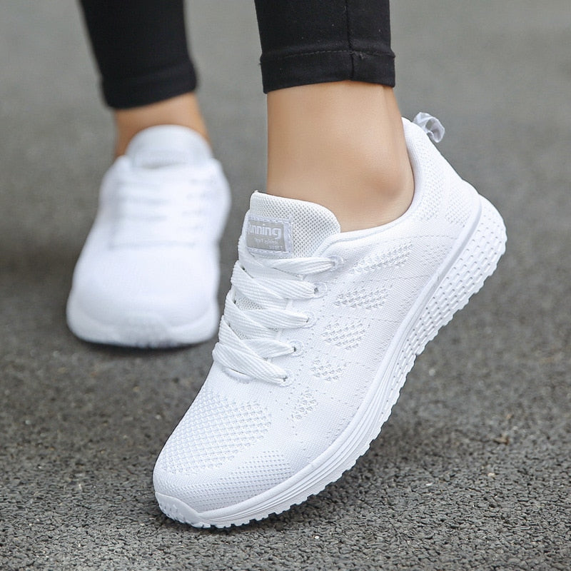 Comfy Knitted Lace Up Sneakers