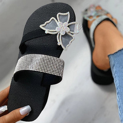 Butterfly crystal flower platform