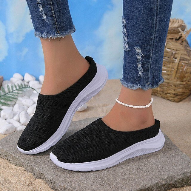 Comfy Solid Color Slip On Flat Shoes