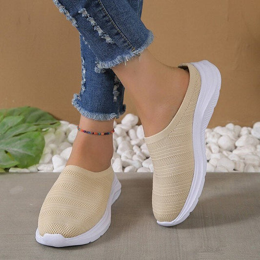 Comfy Solid Color Slip On Flat Shoes