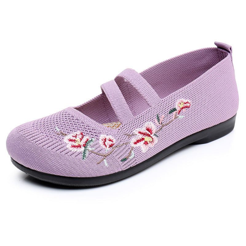 Casual knitted mary jane shoes for women