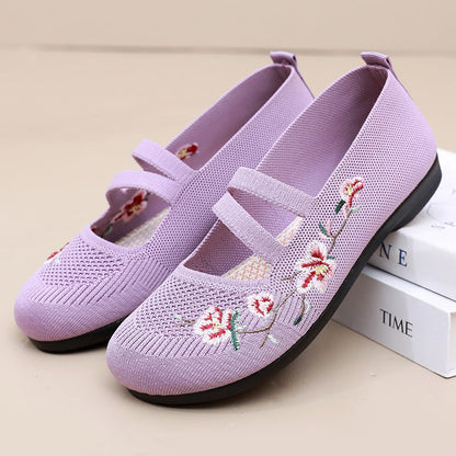 Casual knitted mary jane shoes for women