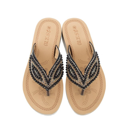 Beach Female Rhinestone Casual Non-slip Sandals