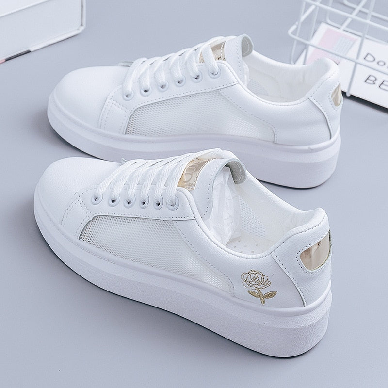 Rose Pattern Skate Shoes for Women