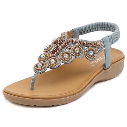 Bead Rhinestone Design Bohemia Flats