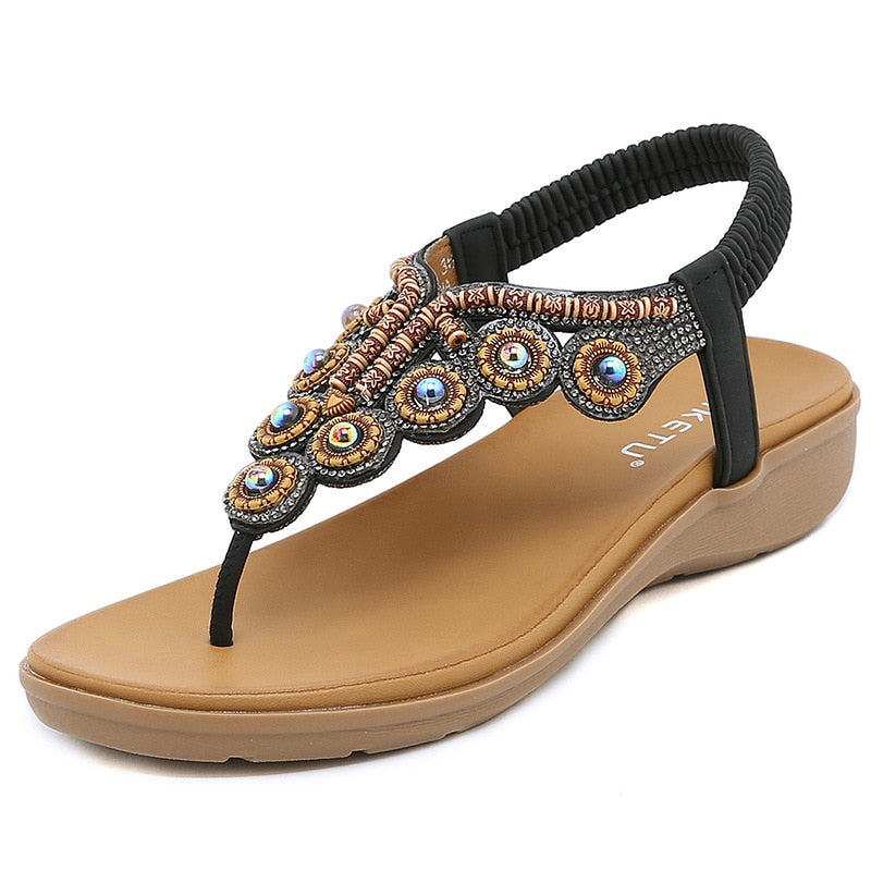 Bead Rhinestone Design Bohemia Flats