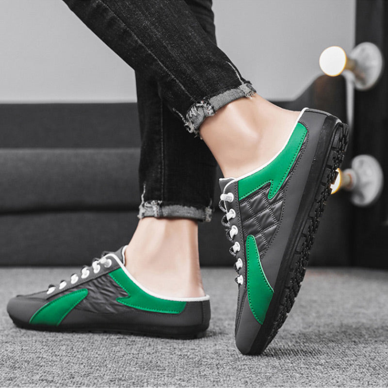 Mens Synthetic Lace-Up Sneakers