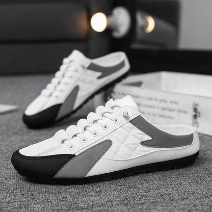 Mens Synthetic Lace-Up Sneakers