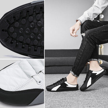 Mens Synthetic Lace-Up Sneakers