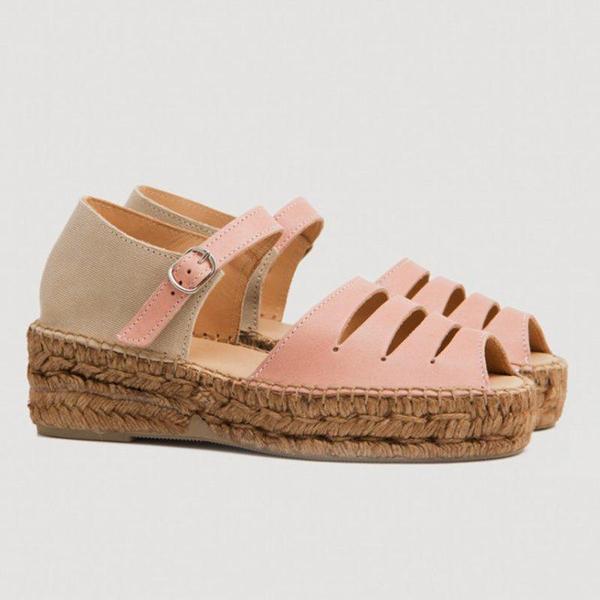 Boho espadrille wedge sandals