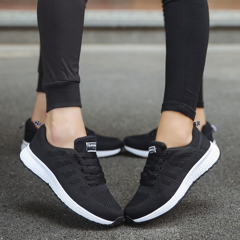 Breathable Walking Mesh Flat Sneakers