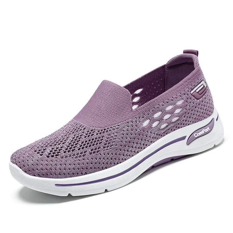 Dames Dames Slip On Memory Foam Casual Smart Walking Work Trainers Schoenen Maat