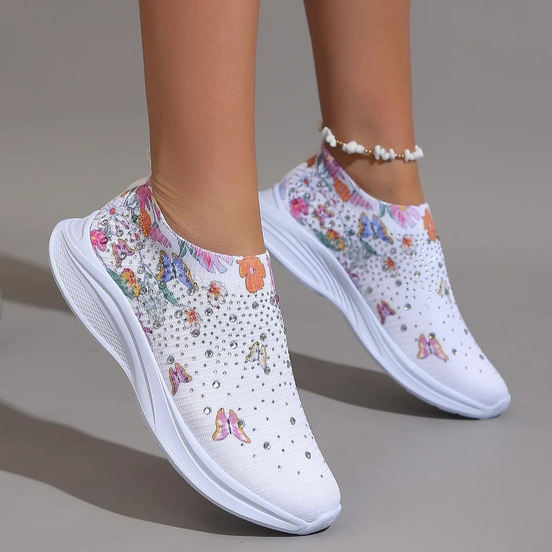 Stylish Breathable Sports Shoes Ladies Slip-On