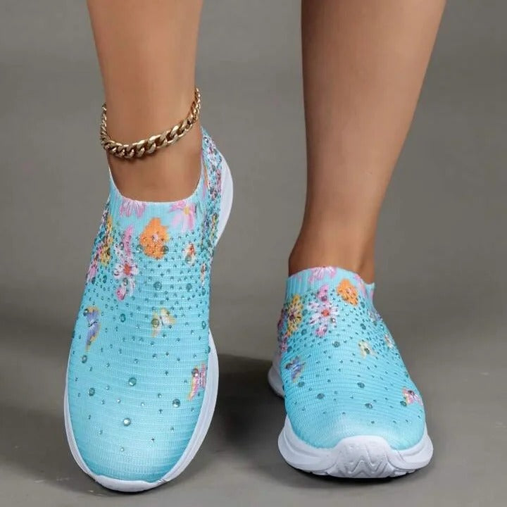 Stylish Breathable Sports Shoes Ladies Slip-On