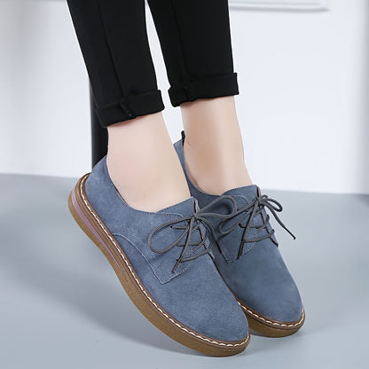 Comfort Suede Leather Flats Slip Ons