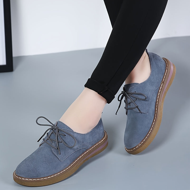 Comfort Suede Leather Flats Slip Ons