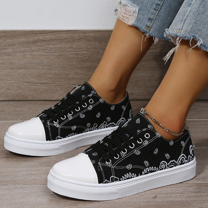 Printed Platform Sneakers