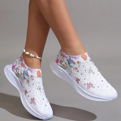 Stylish Breathable Sports Shoes Ladies Slip-On