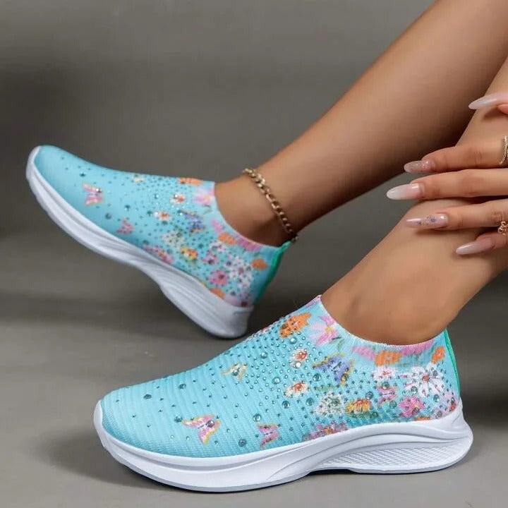 Stylish Breathable Sports Shoes Ladies Slip-On