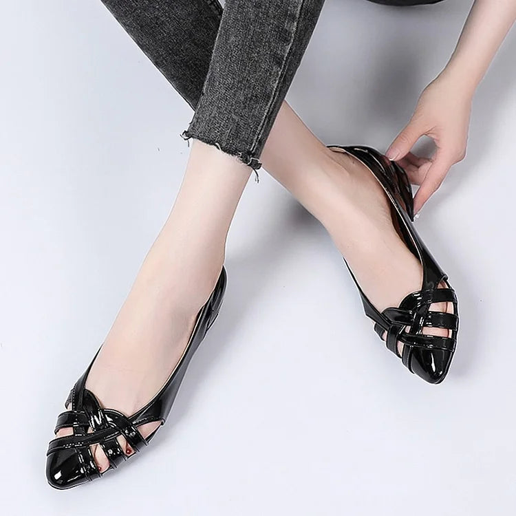 Low Heels Blue Pointed Toe Sandals