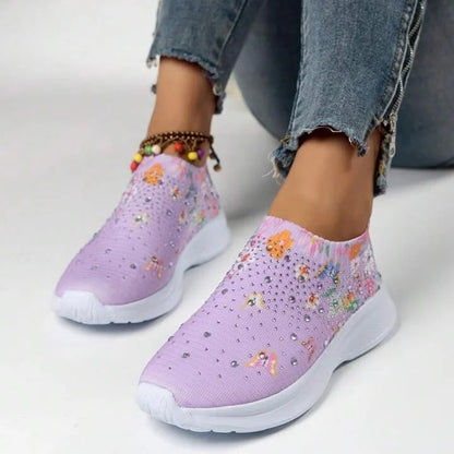 Stylish Breathable Sports Shoes Ladies Slip-On