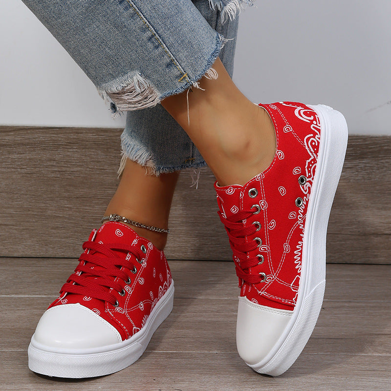 Printed Platform Sneakers