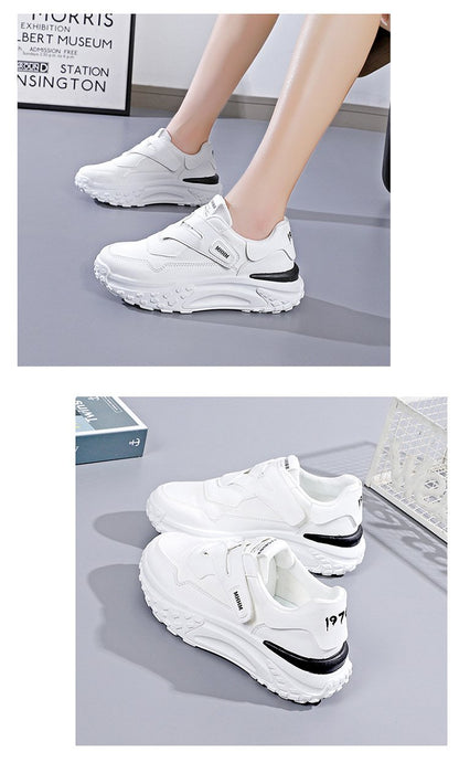 Leather comfortable trainers for outdoors