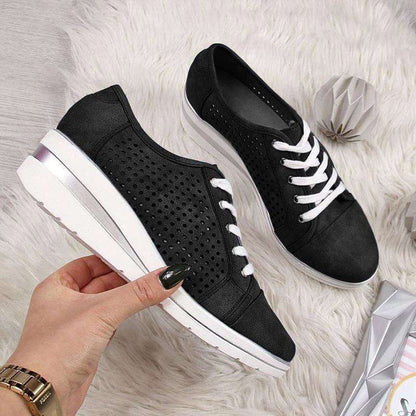 Breathable Wedge Heel Sneakers