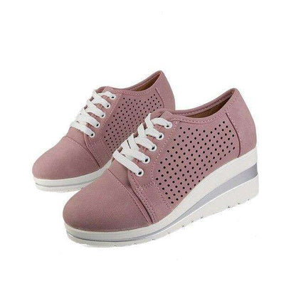 Breathable Wedge Heel Sneakers