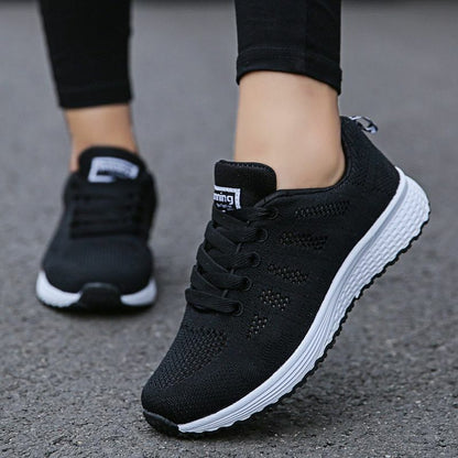 Breathable Walking Mesh Flat Sneakers