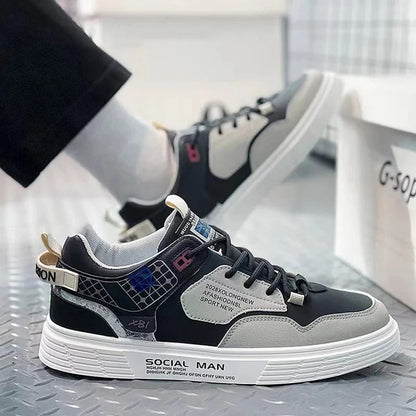 Men flat high top sneakers